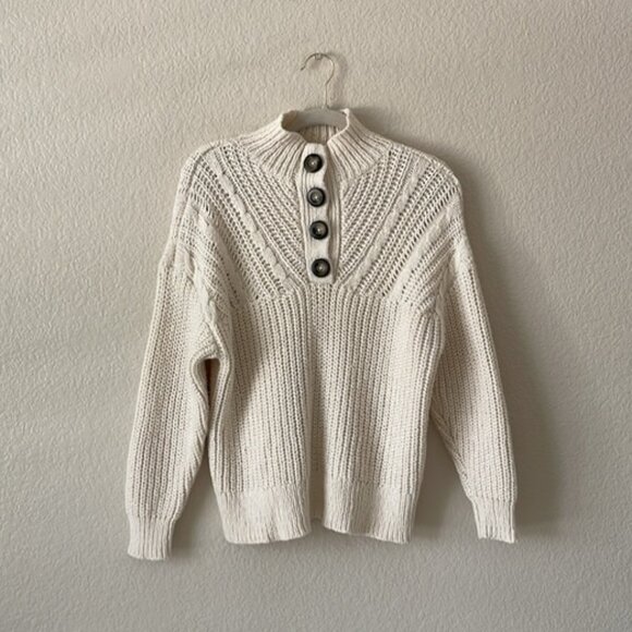 Aerie Henley Mock Neck Sweater - Picture 1 of 16